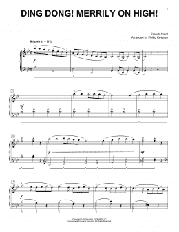 page one of Ding Dong! Merrily On High! [Classical version] (arr. Phillip Keveren) (Piano Solo)