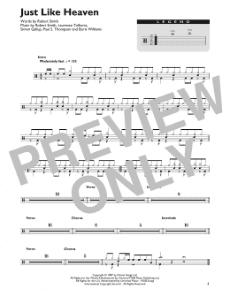 page one of Just Like Heaven (Drum Chart)