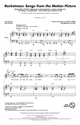 page one of Rocketman: Songs from the Motion Picture (arr. Mac Huff) (SAB Choir)