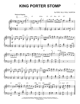 page one of King Porter Stomp [Jazz version] (Piano Solo)