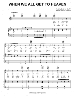 page one of When We All Get To Heaven (Piano, Vocal & Guitar Chords (Right-Hand Melody))