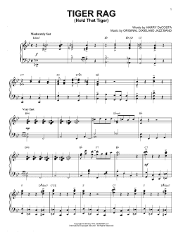page one of Tiger Rag (Hold That Tiger) [Jazz version] (Piano Solo)