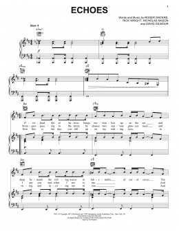 page one of Echoes (Piano, Vocal & Guitar Chords (Right-Hand Melody))