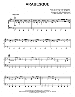 page one of Arabesque (Piano, Vocal & Guitar Chords (Right-Hand Melody))