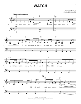 page one of watch (Easy Piano)