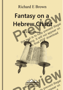 page one of Fantasy on a Hebrew Chant