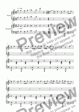 page one of Piano duet in C