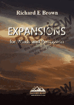 page one of Expansions for Winds and Percussion