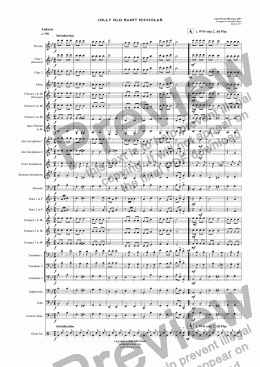 page one of JOLLY OLD SAINT NICHOLAS - Concert Band