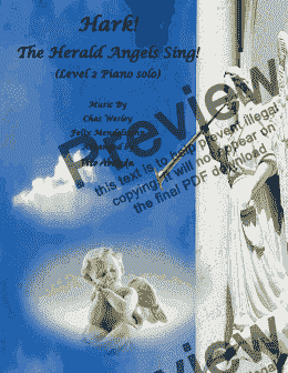 page one of Hark the Herald Angels Sing (Easy Piano solo)