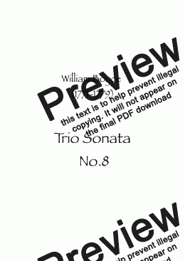 page one of Trio Sonata  No8