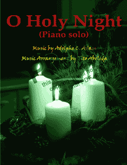 page one of O Holy Night  (Piano solo)