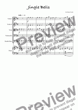 page one of Jingle Bells (for String Orchestra and Piano)