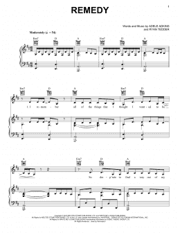 page one of Remedy (Piano, Vocal & Guitar Chords (Right-Hand Melody))