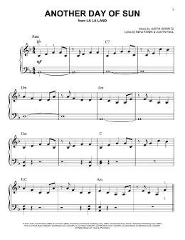 page one of Another Day Of Sun (from La La Land) (Easy Piano)
