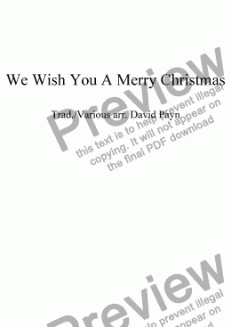 page one of We Wish You A Merry Christmas Medley