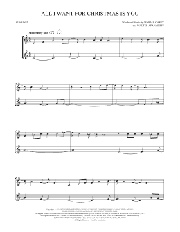 page one of All I Want For Christmas Is You (Clarinet Duet)
