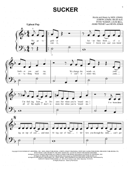 page one of Sucker (Big Note Piano)
