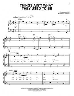 page one of Things Ain't What They Used To Be (Very Easy Piano)