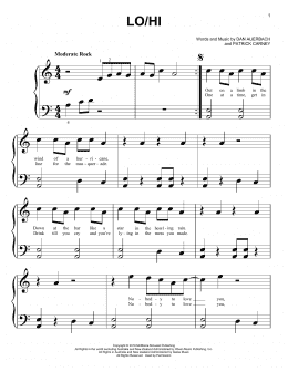 page one of Lo/Hi (Big Note Piano)