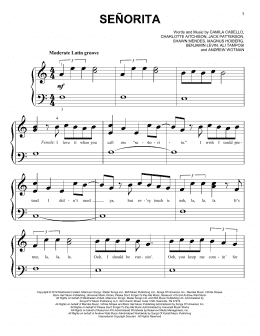 page one of Señorita (Big Note Piano)