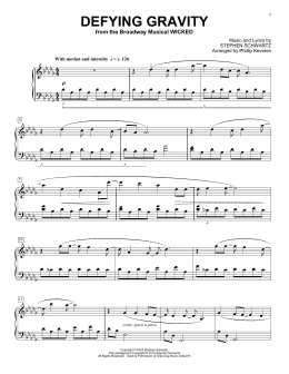 page one of Defying Gravity [Classical version] (from Wicked) (arr. Phillip Keveren) (Piano Solo)