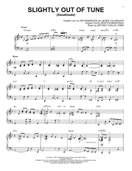 page one of Slightly Out Of Tune (Desafinado) [Jazz version] (arr. Brent Edstrom) (Piano Solo)