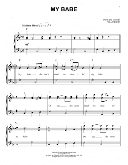page one of My Babe (Very Easy Piano)