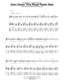 page one of Goin Down This Road Feelin Bad (Guitar Tab)