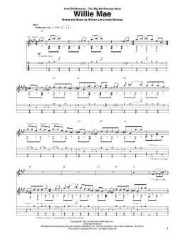 page one of Willie Mae (Guitar Tab)