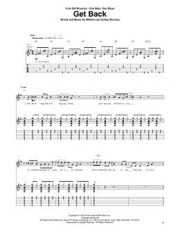 page one of Get Back (Guitar Tab)