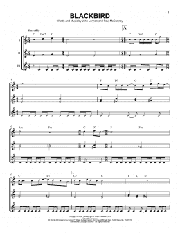 page one of Blackbird (Ukulele Ensemble)