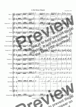 page one of A Bit More March (wind band)