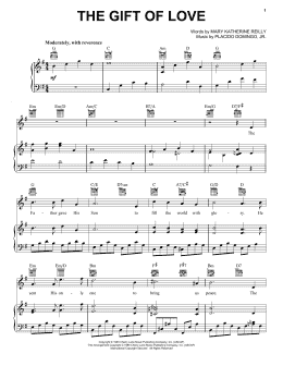 page one of The Gift Of Love (Piano, Vocal & Guitar Chords (Right-Hand Melody))