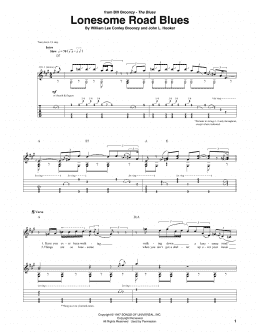 page one of Lonesome Road Blues (Guitar Tab)