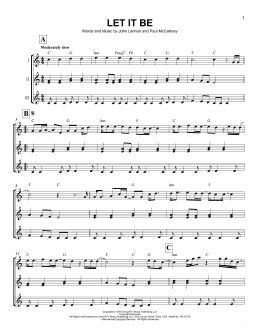 page one of Let It Be (Ukulele Ensemble)