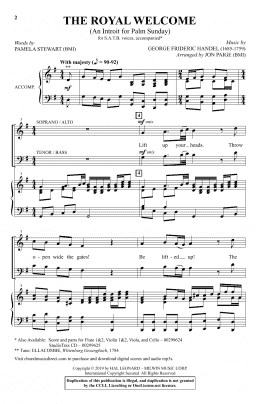 page one of The Royal Welcome (An Introit For Palm Sunday) (arr. John Paige) (SATB Choir)