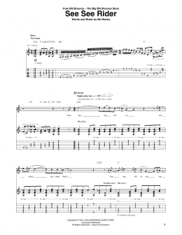 page one of See See Rider (Guitar Tab)