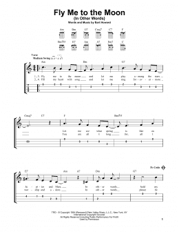 page one of Fly Me To The Moon (In Other Words) (Easy Ukulele Tab)