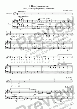 page one of K BUDĚJICůM CESTA pro dětský sbor a piano