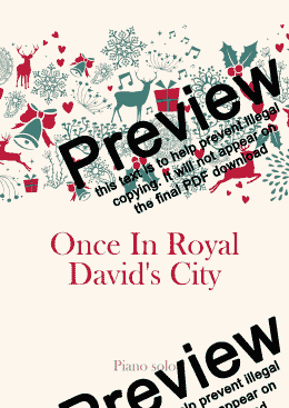 page one of Once In Royal David's City
