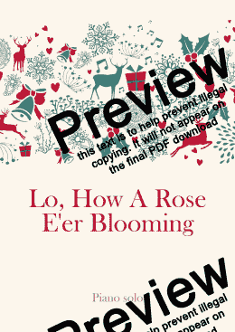 page one of Lo, How A Rose E'er Blooming