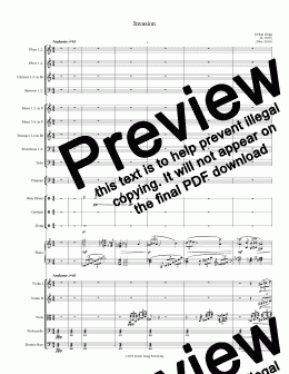 page one of Invasion - Score and parts