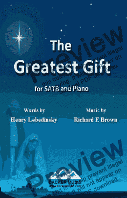 page one of The Greatest Gift - SATB