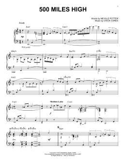 page one of 500 Miles High (Piano Solo)
