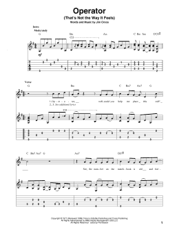 page one of Operator (That's Not The Way It Feels) (Solo Guitar)