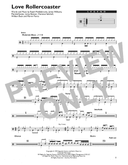 page one of Love Rollercoaster (Drum Chart)