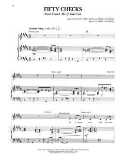 page one of Fifty Checks (from Catch Me If You Can) (Piano & Vocal)