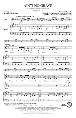 page one of Ain't No Grave (arr. David Angerman) (SATB Choir)