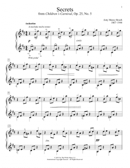 page one of Secrets (Educational Piano)